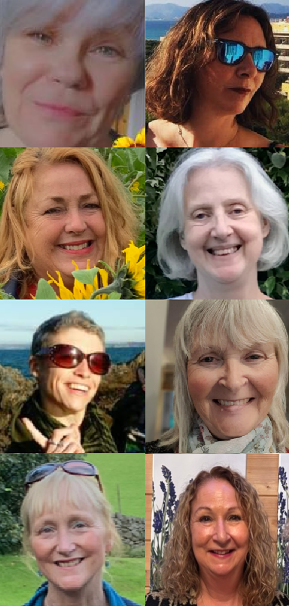 Terri MacDonald, Emma Shah, Angela Boughey, Joanna Buckmaster, Sam Dickinson, Val Griffiths, Linda O'Neill, Joy Sackett Wood
